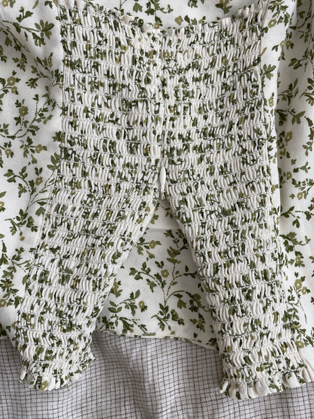 Reformation Ellora ivy floral top tie-strap size 2 - Picture 4 of 7